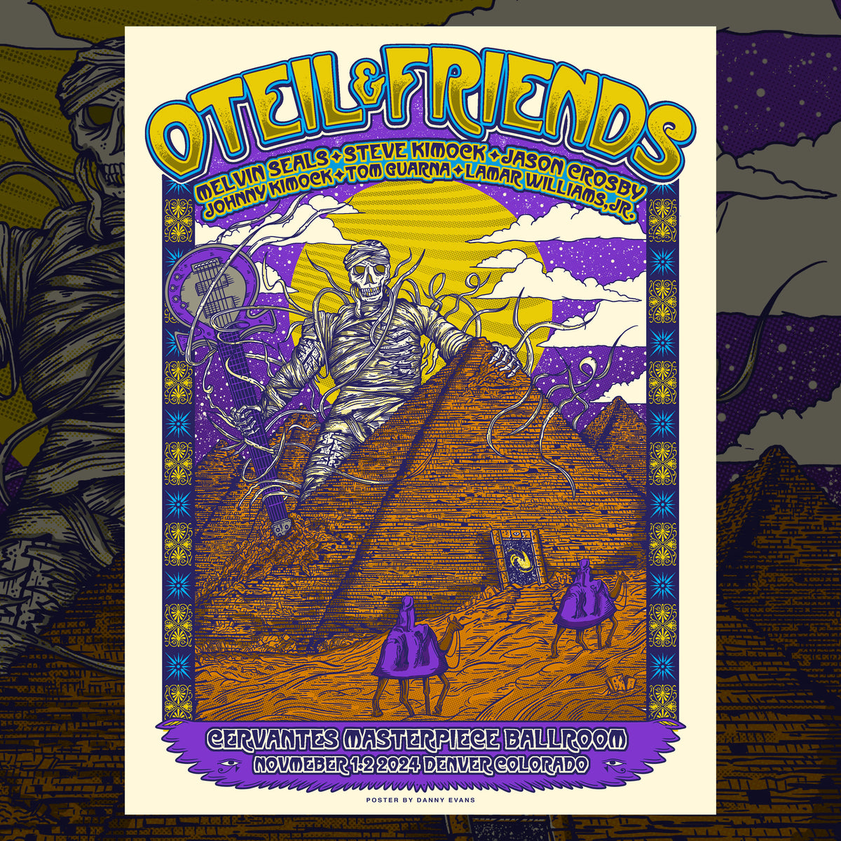 Oteil & Friends Artist Proof Poster Denver 2024 – This Old Engine