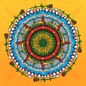 Rose Compass Poster