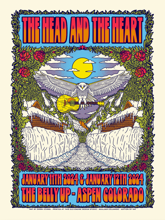 The Head and The Heart Aspen 2024 AP Poster